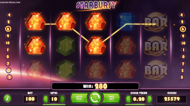 Бонусная игра Starburst 10